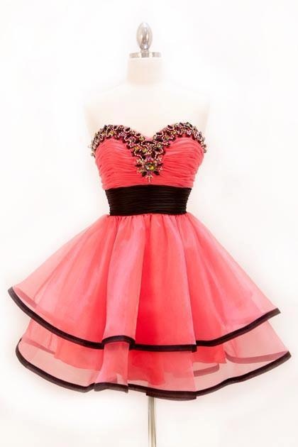 Watermelon Red Prom Dresses,cute Tulle Prom Dress, Graduation Dresses,sexy Cocktail Dresses,formal Gowns