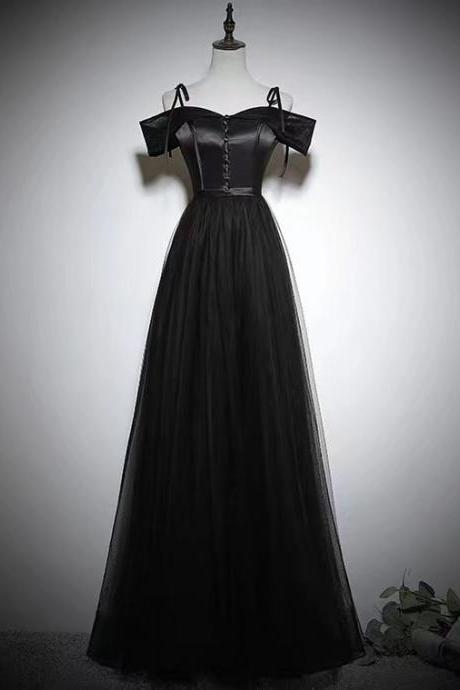 Strapparty Dress,sexy Prom Dress, Cute Black Evening Dress