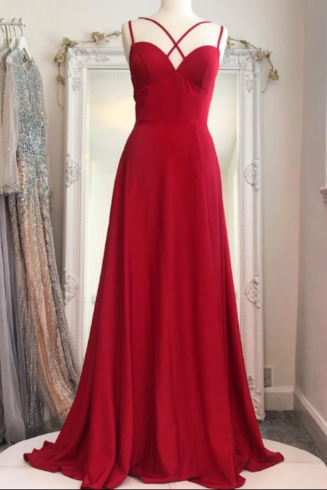 Elegant Prom Dress,spaghetti Straps Prom Dress,chiffon Prom Dress,a-line Prom Dr,long Prom Dress,evening Dress