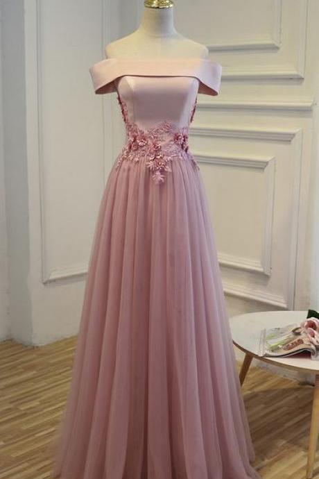 Sweetheart Tulle Off Shoulder Formal Prom Dress, Beautiful Long Prom Dress, Banquet Party Dress