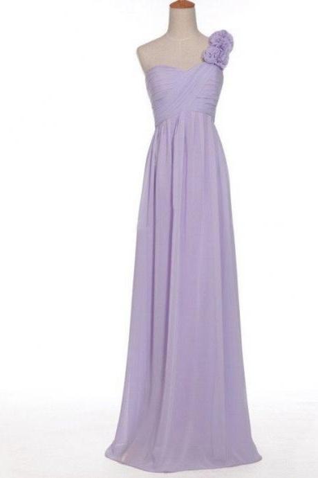 A-line One Shoulder Neck Sleeveless Formal Prom Dress, Beautiful Long Prom Dress, Banquet Party Dress