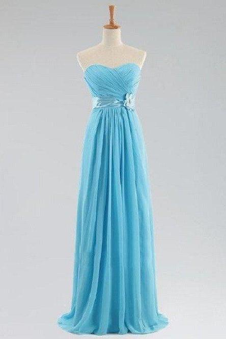 A-line Sweetheart Neck Strapless Sleeveless Formal Prom Dress, Beautiful Long Prom Dress, Banquet Party Dress