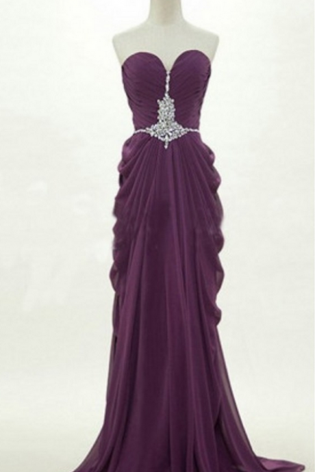 Elegant Vintage Chiffon Formal Prom Dress, Beautiful Long Prom Dress, Banquet Party Dress