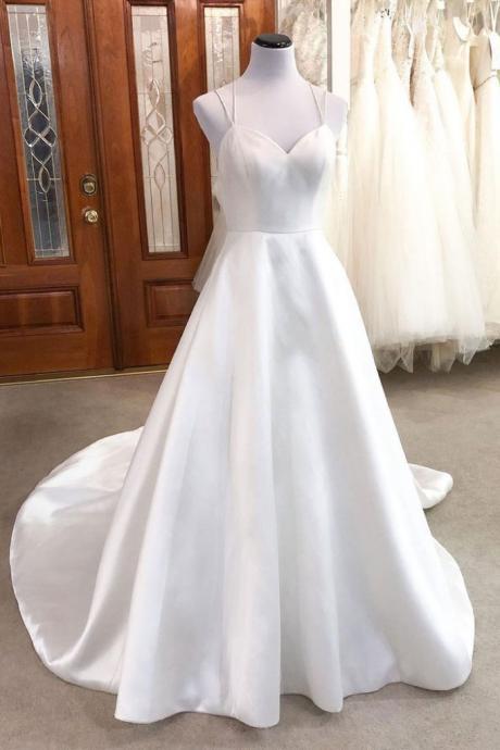 Elegant Simple Satin Formal Prom Dress, Beautiful Long Prom Dress, Banquet Party Dress