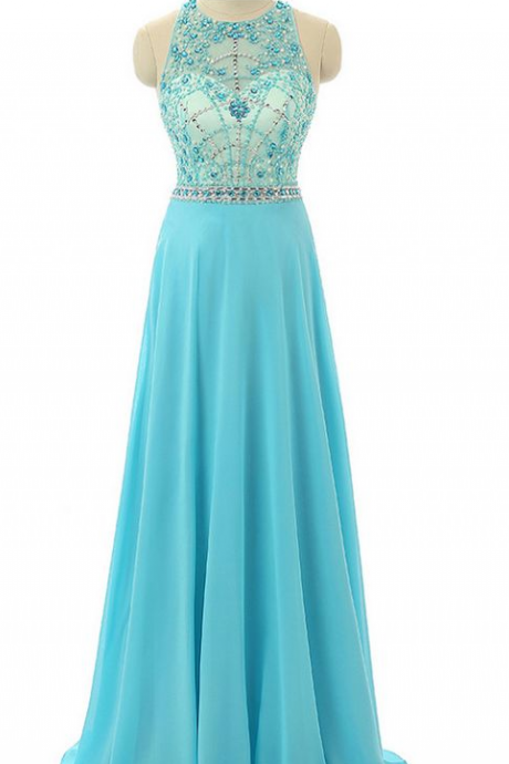 Elegant A-line Chiffonformal Prom Dress, Beautiful Long Prom Dress, Banquet Party Dress