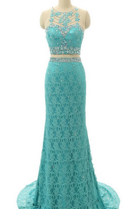 Elegant Beaded Lace Mermaid Formal Prom Dress, Beautiful Prom Dress, Banquet Party Dress
