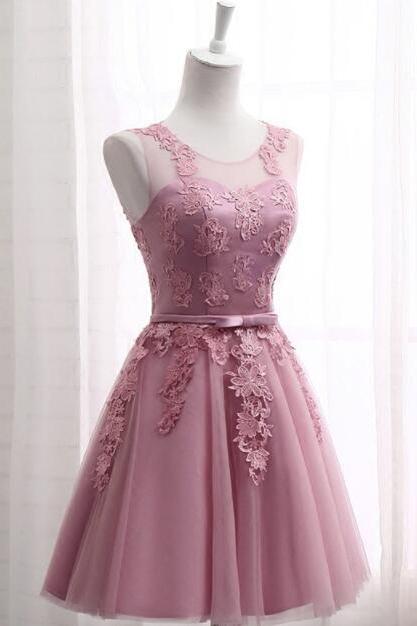 Elegant Sweetheart Appliques Tulle Formal Prom Dress, Beautiful Prom Dress, Banquet Party Dress