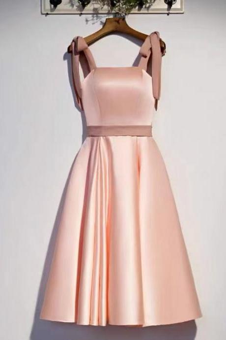 Elegant Sweetheart sleeveless Satin Homecoming Dress, Beautiful Short Dress, Banquet Party Dress