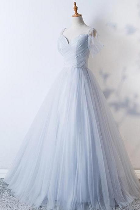 Elegant Sweetheart A Line Straps Tulle Evening Dress ,formal Party Dress,prom Dress
