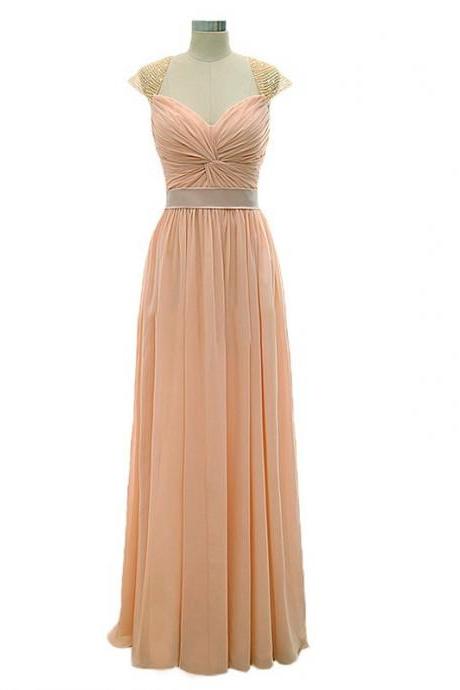 Elegant Sweetheart A-line Chiffon Formal Prom Dress, Beautiful Prom Long Dress, Banquet Party Dress