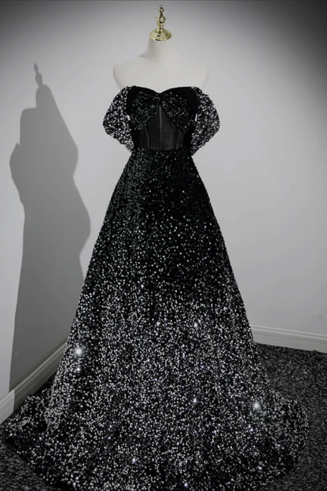 Black Chiffon Lace Short Prom Dress, Black Homecoming Dress on Luulla
