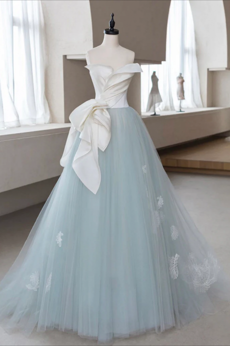 sachin and babi light blue dress Emerald Green Corset Prom Dress main image 1