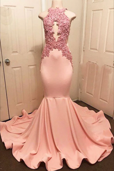 Blush Pink Evening Prom Gown Long Dress Formal Party Dresses main image 1