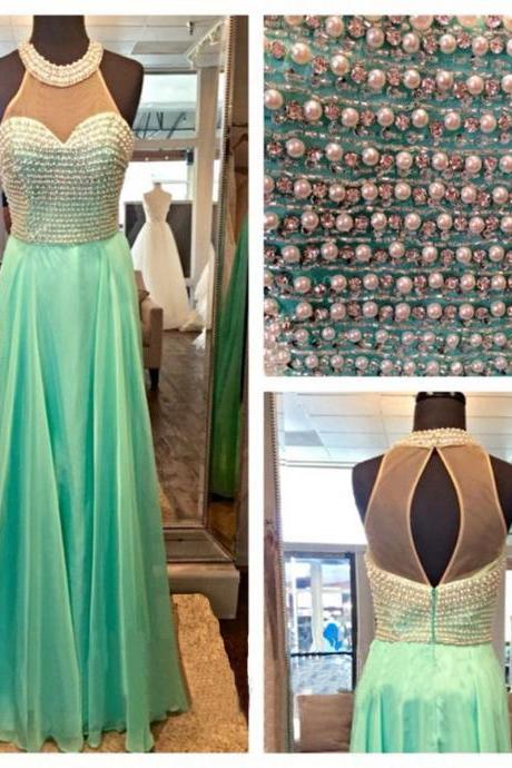 Halter Prom Dresses, Green Prom Dresses, Long Prom Dresses, Prom Dresses Online, 2016 Prom Dresses, Party Dress