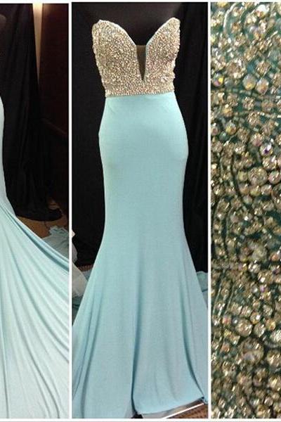 Long Prom Dress, Blue Prom Dress, Sweet Heart Prom Dress, Mermaid Prom Dress, Elegant Prom Dress, Formal Prom Dress, Evening Dress