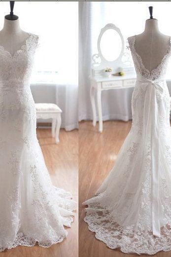Newest Real Made Wedding Dresses,Lace Wedding Dresses, Backless Wedding Dress,Wedding Dresses, Dresses For Wedding