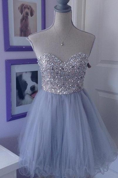 Homecoming Dress,sweeetheart Homecoming Dresses,tulle Homecoming Dress,beaded Party Dress,short Prom Gown,sweet 16 Dress,homecoming Gowns