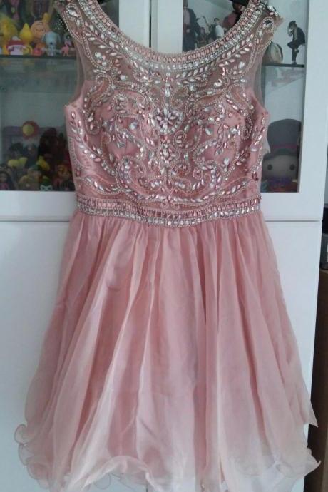 Blush Pink Homecoming Dress,homecoming Dresses,beading Homecoming Gowns,short Prom Gown,blush Pink Sweet 16 Dress,homecoming Dress,cocktail