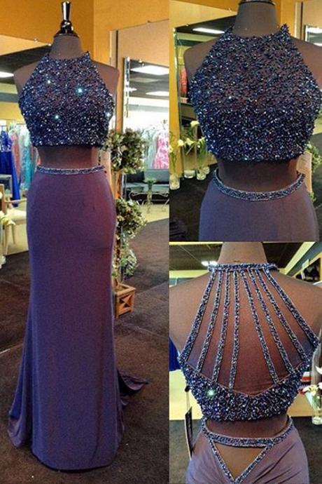 Chiffon Prom Dresses,long Evening Dress,mermaid Prom Dress,prom Gown,sexy Prom Dress,long Prom Gown,modest Evening Gowns For Teens Two Pieces