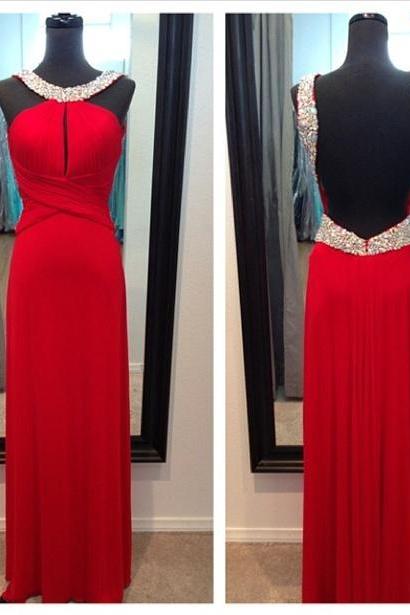 Sexy Open Back Evening Dress,beaded Prom Dresses,a-line Prom Dresses,long Prom Dresses,prom Dresses