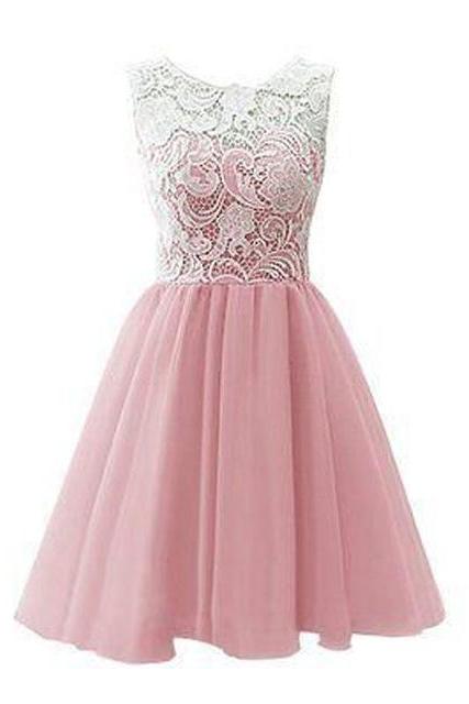 Homecoming Dress,homecoming Dresses,lace Homecoming Gowns,short Prom Gown,pink Sweet 16 Dress,homecoming Dress,cocktail Dress,evening Gowns