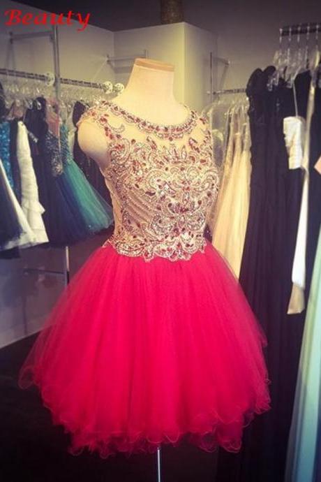Homecoming Dress,Short Homecoming Dresses,Tulle Homecoming Gown,Party Dress,Sparkle Prom Gown,Cocktails Dress,Bling Homecoming Dress