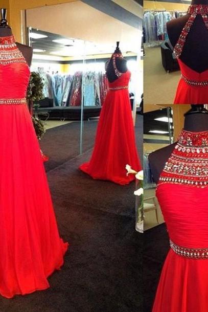 Red Prom Dress,ball Gown Prom Dress,beaded Bodice Prom Gown,princess Prom Dresses,sexy Evening Gowns,2016 Fashion Evening Gown,red Party Dress