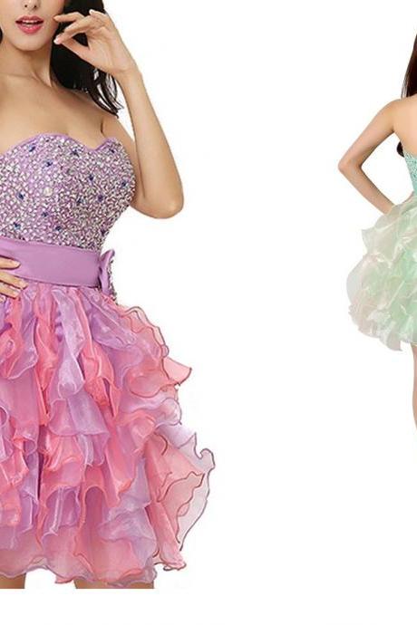 Homecoming Dress,short Prom Dresses,tulle Homecoming Gowns,fitted Party Dress,beading Prom Dresses,sparkly Cocktail Dress,homecoming Gown