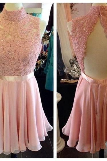Blush Pink Homecoming Dress,short Prom Dresses,2017 Homecoming Gowns,homecoming Dresses 2016,formal Dresses,lace Graduation Dresses,sweet 16 Gown