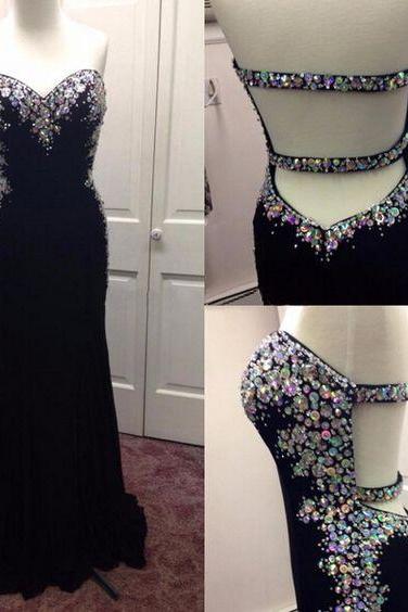 Black Prom Dresses,prom Dress,sexy Prom Dress,mermaid Prom Dresses,2016 Formal Gown,beading Evening Gowns,beaded Party Dress,prom Gown For Teens