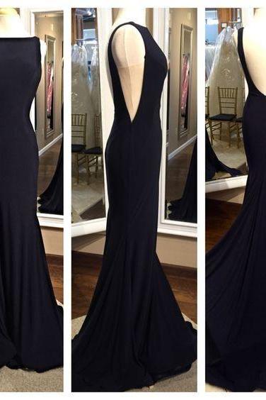 Black Prom Dresses,backless Prom Dress,chiffon Prom Dress,long Prom Dresses,2016 Formal Gown,evening Gowns For Teens