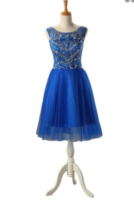 Royal Blue Homecoming Dress,simple Homecoming Dresses,beading Homecoming Gowns,short Prom Gown,sweet 16 Dress,bling Homecoming Dresses,cocktail