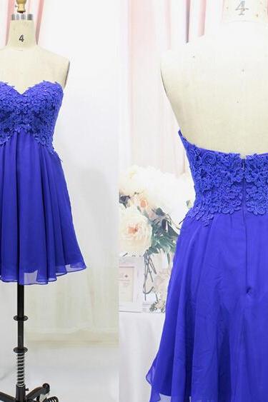 Tulle Homecoming Dress,lace Homecoming Dress,royal Blue Homecoming Dress,fitted Homecoming Dress,short Prom Dress,homecoming Gowns,cute Sweet 16