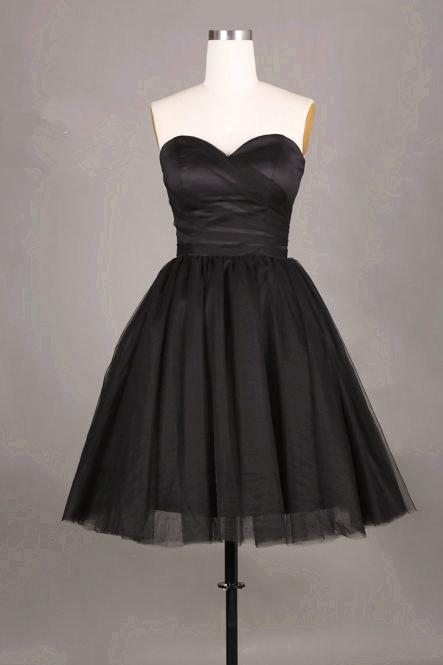 Black Homecoming Dress,Black Homecoming Dresses,Tulle Homecoming Dress,Party Dress,Prom Gown, Sweet 16 Dress,Cocktail Gowns,Short Evening Gowns