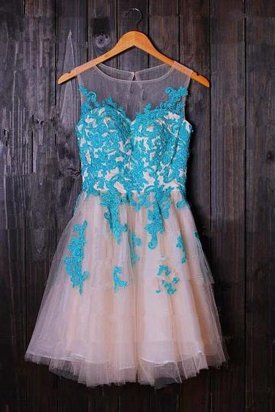 Lace Homecoming Dress,tulle Homecoming Dress,champagne Homecoming Dress,lace Homecoming Dress,short Prom Dress,country Homecoming Gowns,sweet 16