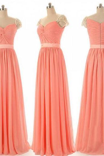Prom Dresses,coral Evening Gowns,sexy Formal Dresses,chiffon Prom Dresses,2016 Fashion Evening Gown,sexy Evening Dress,party Dress,bridesmaid
