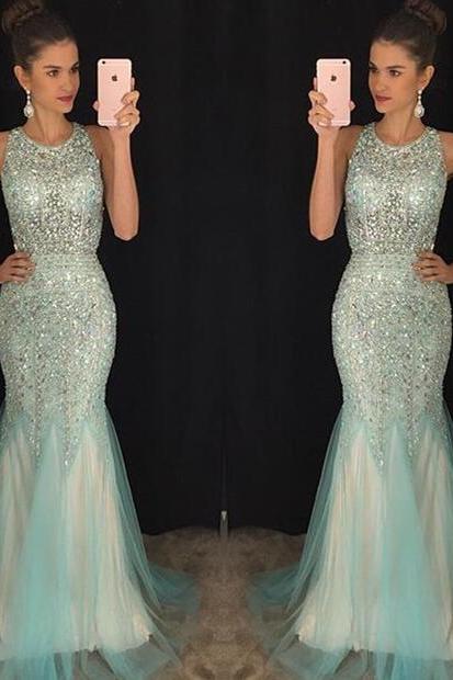 Fashion Prom Dresses,prom Dress,tulle Formal Gown,backless Prom Dresses,sparkle Evening Gowns,tulle Formal Gown For Teens