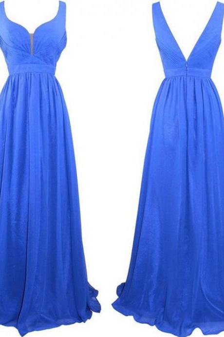 Backless Prom Gown, Prom Dresses,royal Blue Evening Gowns,simple Party Dresses,2016 Evening Gowns,backless Formal Dress For Teens