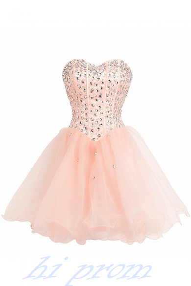 Homecoming Dress,blush Pink Prom Dresses,tulle Homecoming Gowns,white Party Dress,short Prom Gown,lilac Cocktail Dress,beading Homecoming Dresses