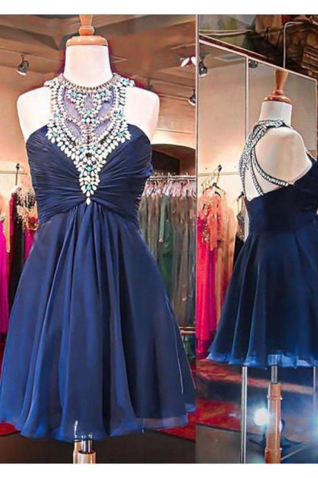 Navy Blue Homecoming Dress,cute Prom Dress,short Prom Dresses