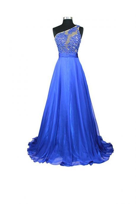 Sexy A-line One Shoulder Chiffon Prom/evening Dresses,charming Party Dresses