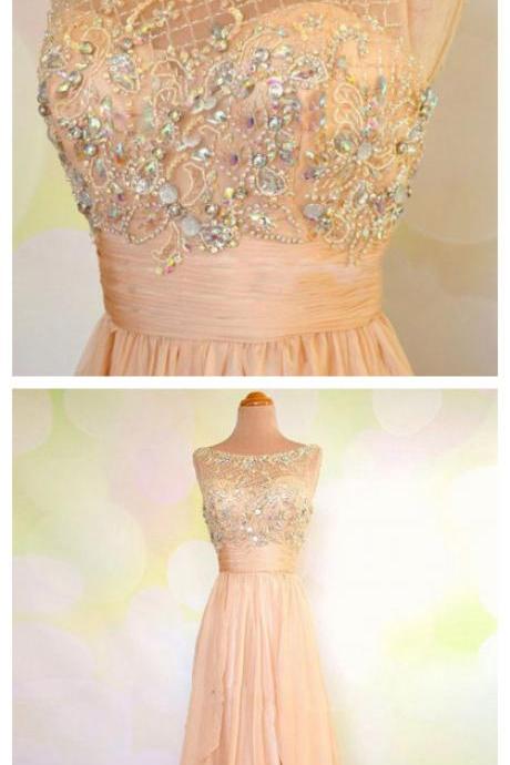 Pink Prom Dress, Long Prom Dress, Prom Dress, Chiffon Prom Dress, Modest Prom Dress