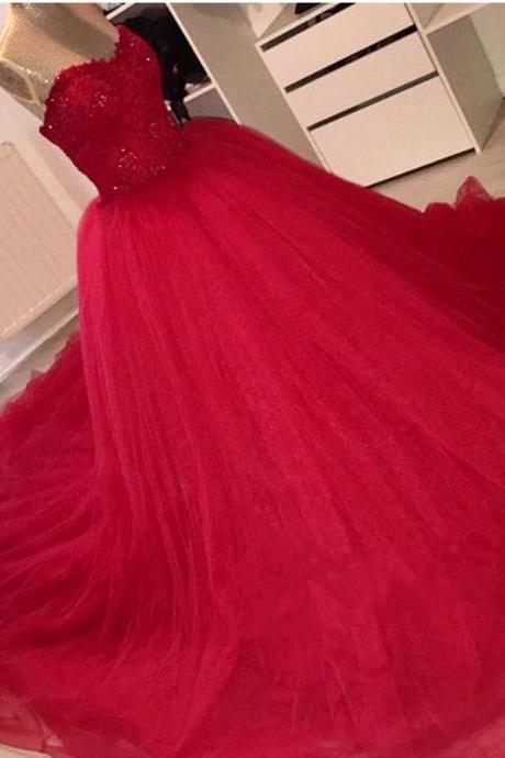 Prom Dress,modest Prom Dress,sparkly Red Prom Dress,ball Gowns Quinceanera Dress,red Prom Dress,quinceanera Dress