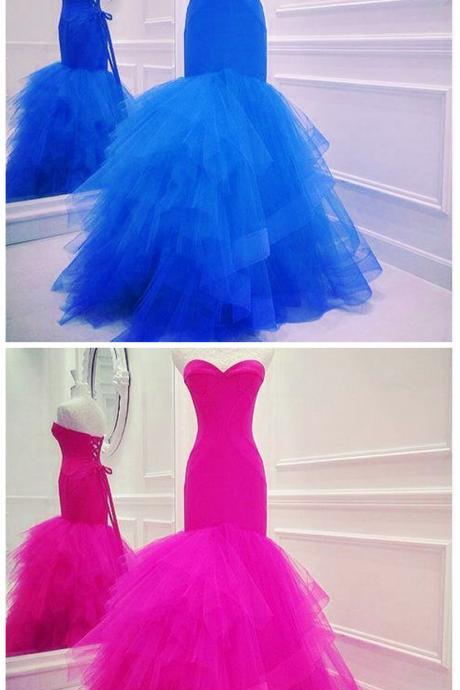 Prom Dress,modest Prom Dress,prom Dress,royal Blue Prom Dress,mermaid Prom Dress