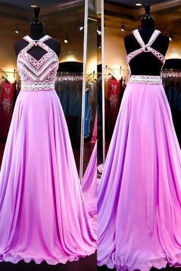 Prom Gown,lilac Evening Dress, Prom Gowns,prom Dresses,2017 Prom Gowns,lilac Evening Gown,backless Party Dresses