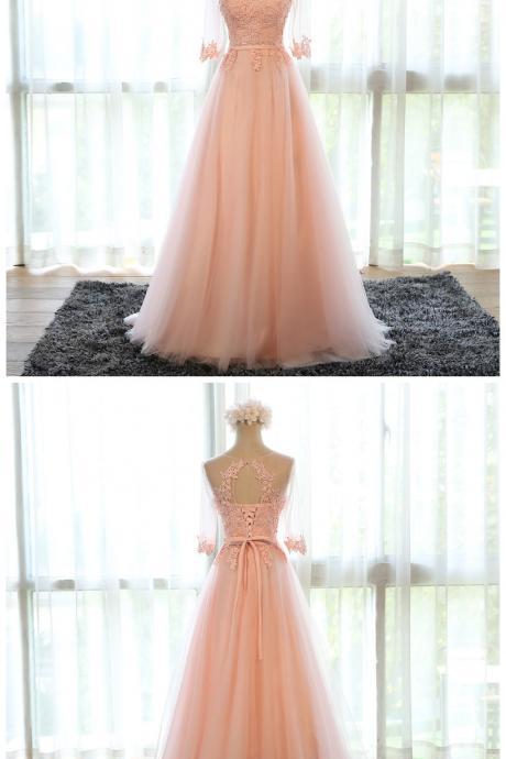 Pink Bridesmaid Dress,chiffon Evening Dress,long Prom Dress,formal Dress,women's Long Party Dress