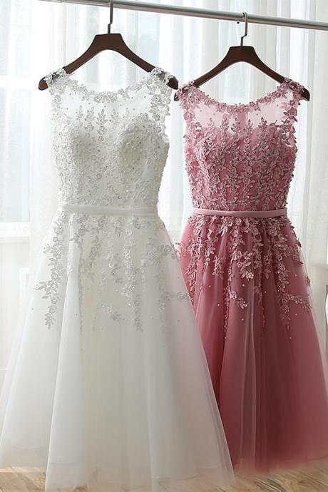 Beaded Prom Dress,Applique Prom Dress,Illusion Prom Dress,Fashion Bridesmaid Dress,Sexy Party Dress, New Style Evening Dress