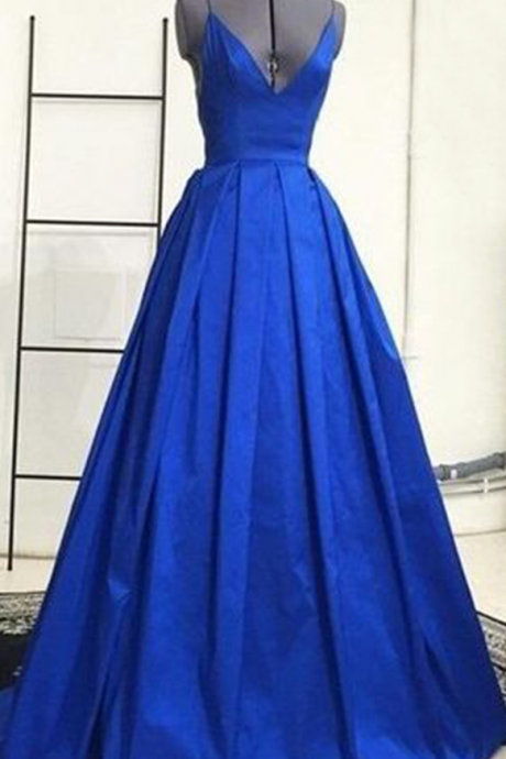 Backless Prom Dress,royal Blue Prom Dress,spaghetti Prom Dress,fashion Prom Dress,sexy Party Dress, Style Evening Dress