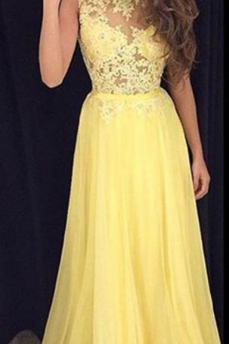 Prom Dresses,backless Prom Gown,open Back Evening Dress,backless Prom Dress,evening Gowns,yellow Formal Dress