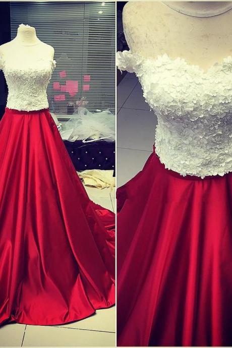 Prom Dress, Two Piece Prom Dress,ball Gowns Dress,lace Appliques Prom Dress,ball Gowns Prom Dresses,floor-length Prom Dresses,wedding Guest Prom